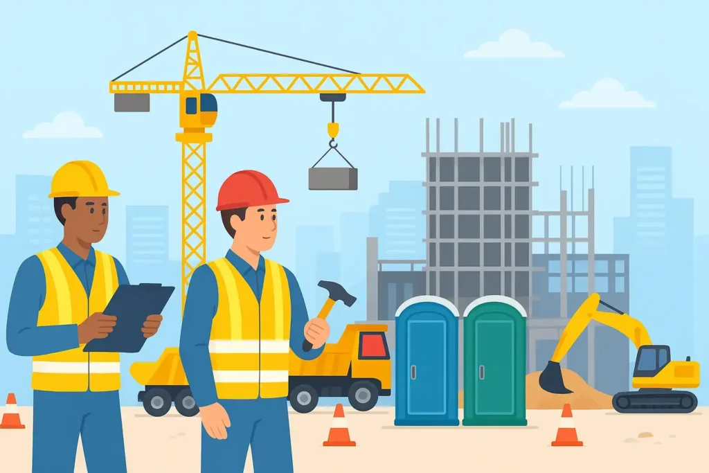 Construction Site Porta-Potty Rental